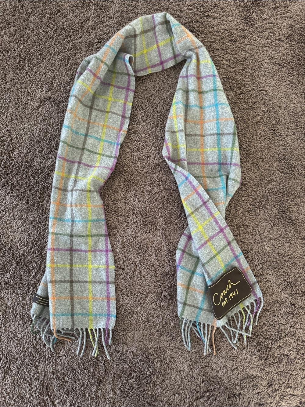 Coach Wool/Cashmere Scarf - Picture 4 of 4